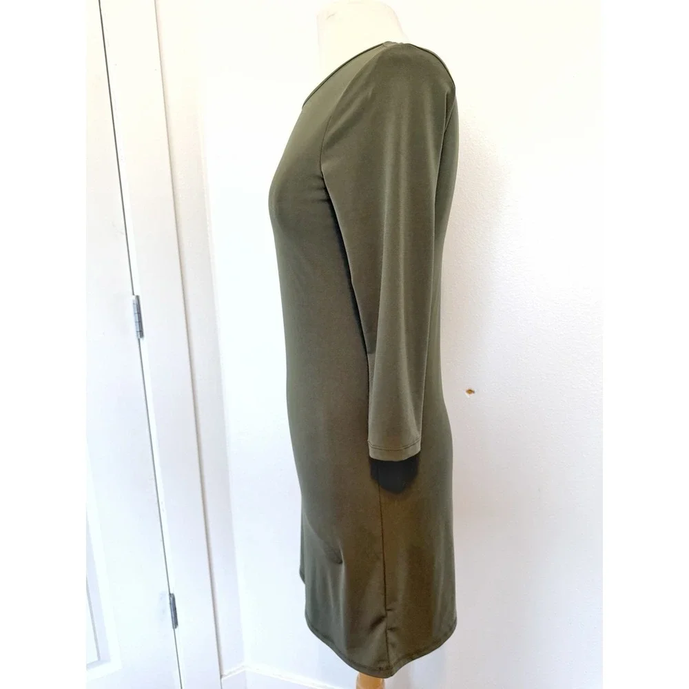 Michael Kors Dress Women's Olive with Gold Zippers Women's XS preppy Office Y2K